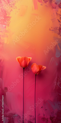 Background with red tulips #786139664
