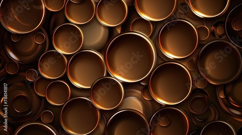 Background with shiny brown circles