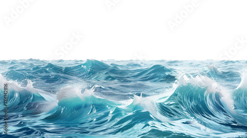 ocean waves isolated on transparent background