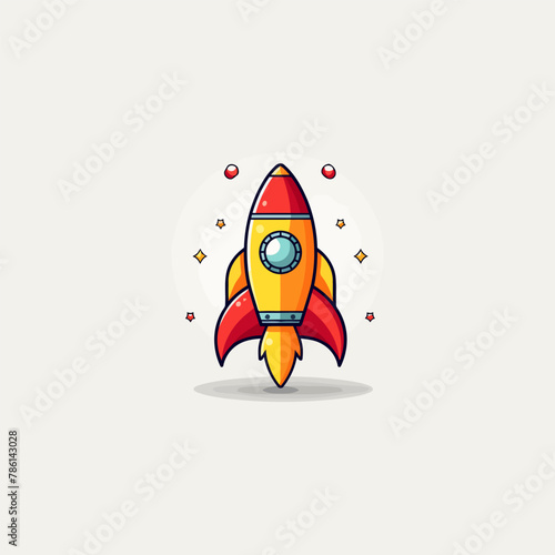 Rocket logo design vector illustration