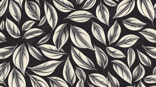 With different levels of leaves, the pattern creates a sense of depth and volume. It is an ideal design for packaging, posters, postcards, and anything else that you have in mind. photo