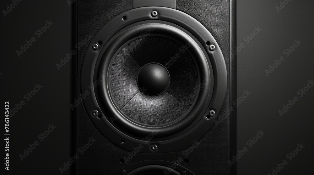 High-frequency audio speaker, black and white. High-frequency audio speaker, black and white.
