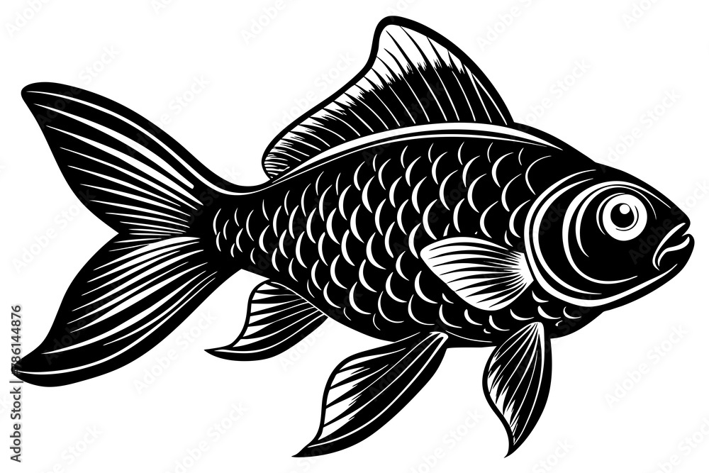 Goldfish vector silhouette Goldfish vector silhouette