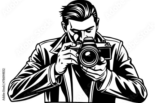 Photographer vector silhouette 