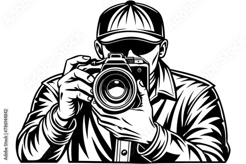 Photographer vector silhouette 