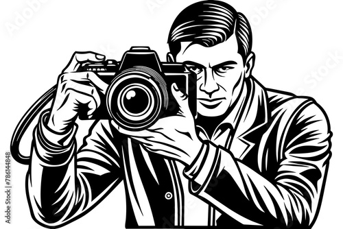 Photographer vector silhouette 