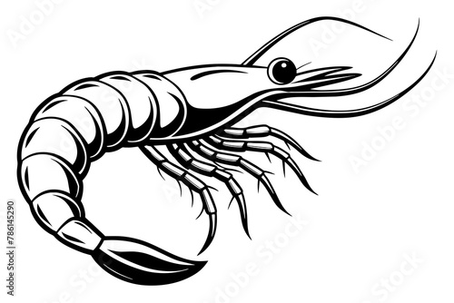 shrimp vector silhouette 