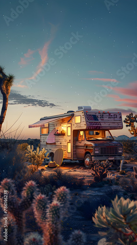 Adventurous Surfing Cowboy's Comedic Deserted RV Trip at Sunset