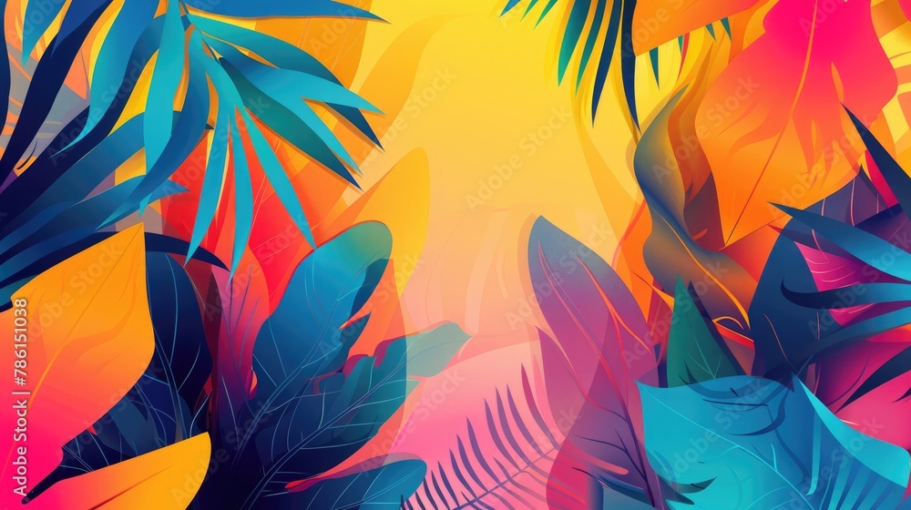 Abstract background of vibrant hues for eco friendly vacations
