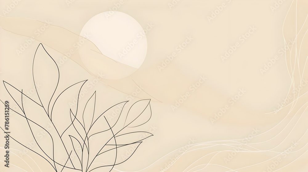 Minimalist Soft Beige Background with Delicate Line Art Suitable for Contemporary Branding and Website Designs Minimalist Soft Beige Background with Delicate Line Art Suitable for Contemporary Branding and Website Designs