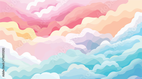 Abstract soft cloud background in pastel colorful © Amber