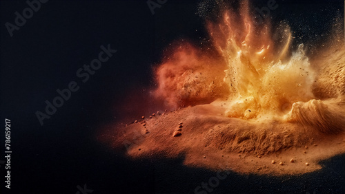Esplosione di sabbia colorata photo