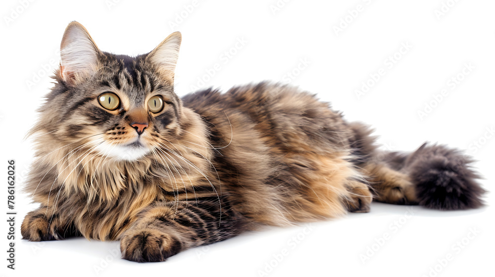 shorthair cat isolated on a white background, stock picture