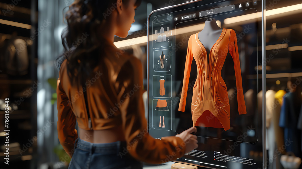 Cross-platform virtual try-on interface, user guide, modern 3D, Cross-platform virtual try-on interface, user guide, modern 3D,