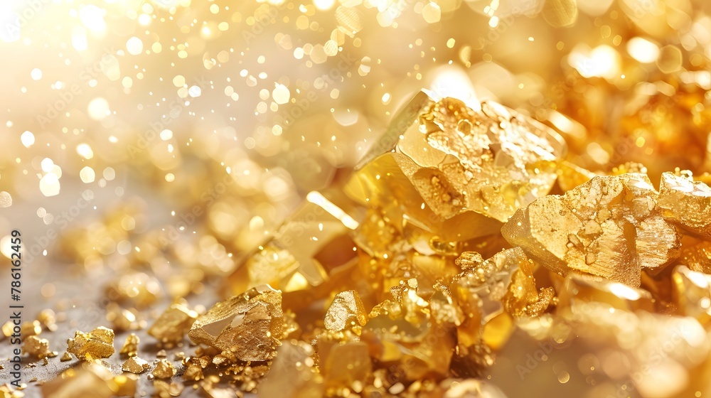 Golden Christmas Background with Stars and Boke Golden Christmas Background with Stars and Boke