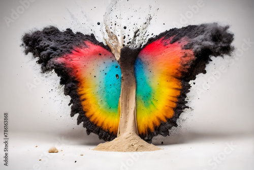 Farfalla di sabbia colorata photo