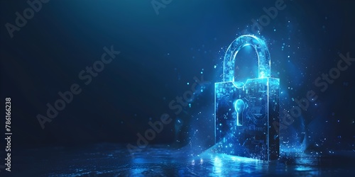 Secure Digital Gateway Glowing Padlock Metaphor for Cyber Access