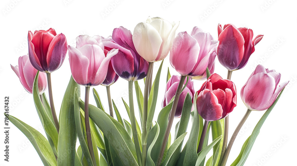 tulip bouquet isolated on white background tulip bouquet isolated on white background