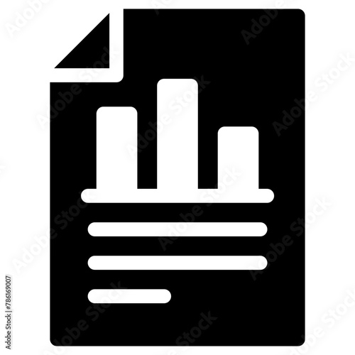 file chart icon, simple vector design