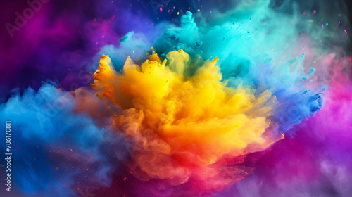 Colourful smoke background, art, magic explosion  © muhammad