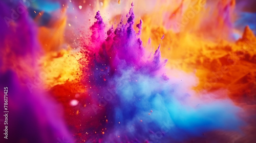Colourful smoke background  art  magic explosion 