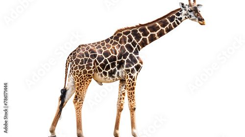 cool giraffe isolated on white