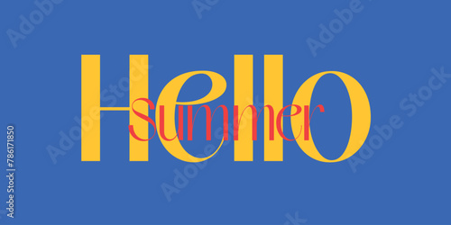 Hello Summer Sale specail lettering typography for season offer banners, social media, website banner, packaging box, vector design element for marketing posters and artworks