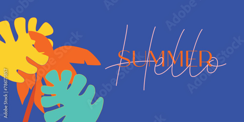 Hello Summer Sale specail lettering typography for season offer banners, social media, website banner, packaging box, vector design element for marketing posters and artworks