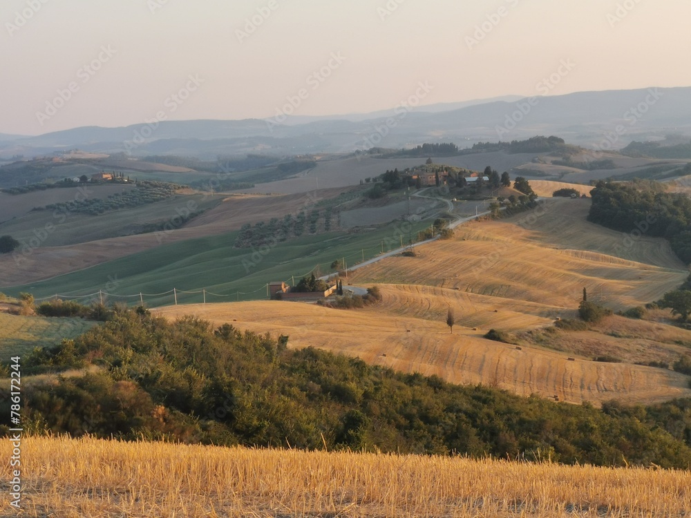 Fototapeta premium landscape with mountains - Tuscany