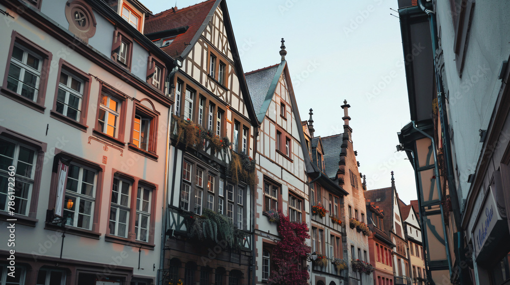 Buildings in Freiburg im Breisgau city Germany