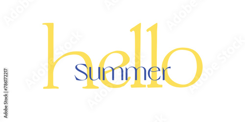 Hello Summer Sale specail lettering typography for season offer banners, social media, website banner, packaging box, vector design element for marketing posters and artworks