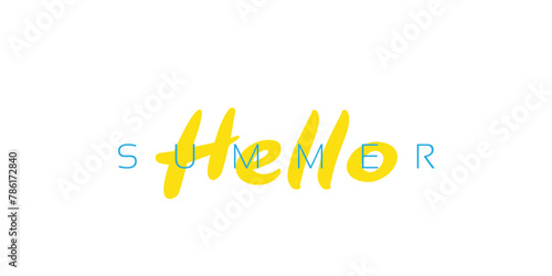 Hello Summer Sale specail lettering typography for season offer banners, social media, website banner, packaging box, vector design element for marketing posters and artworks