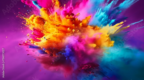 Colourful smoke background, art, magic explosion 