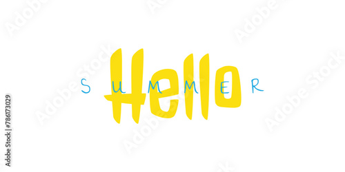 Hello Summer Sale specail lettering typography for season offer banners, social media, website banner, packaging box, vector design element for marketing posters and artworks