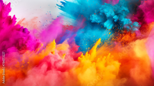 Colourful smoke background, art, magic explosion 