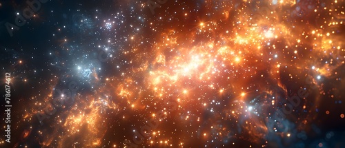 Intrepid Deep Space Probe Traversing Luminous Stellar Cluster Revealing Secrets of Cosmic Formation