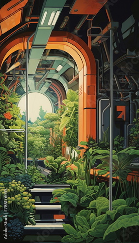greenhouse, laboratory, winter garden