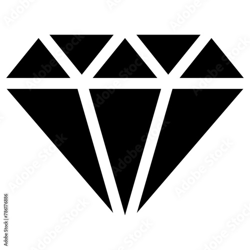 diamond icon, simple vector design