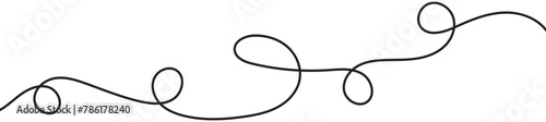 Squiggle line design element. vector illustration. white background. 