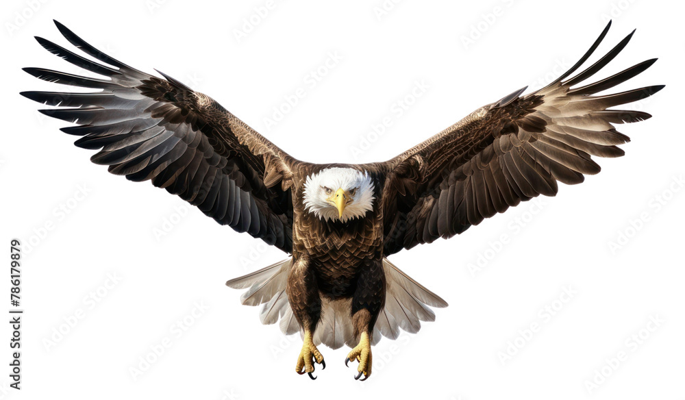 Fototapeta premium PNG Eagle vulture animal flying