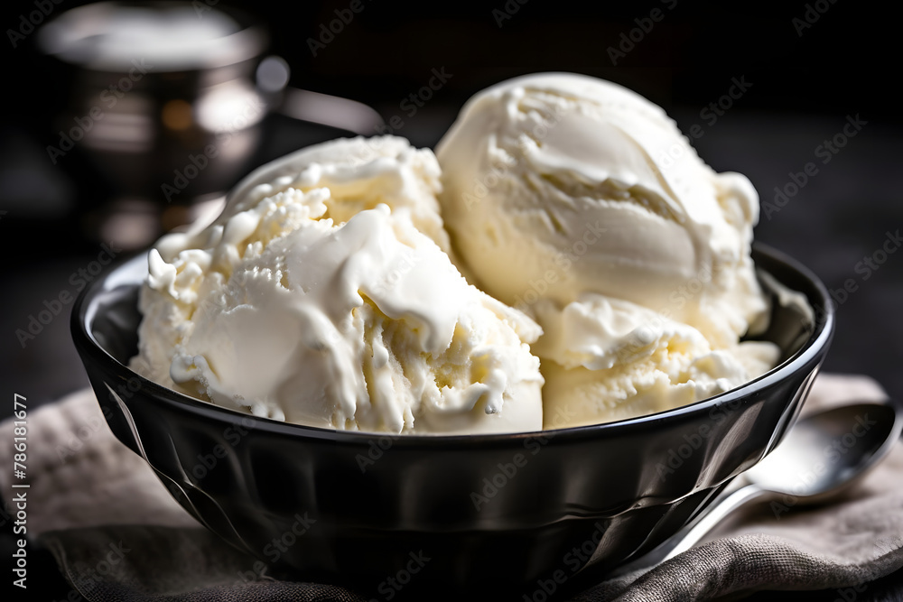 Vanilla Ice Cream, Classic dessert with smooth vanilla flavor Vanilla Ice Cream, Classic dessert with smooth vanilla flavor