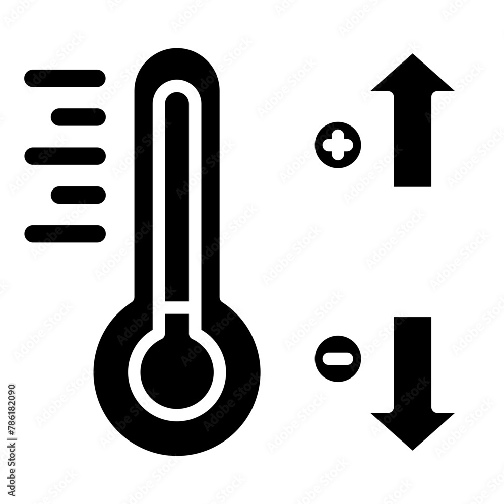 Temperature Control glyph icon Temperature Control glyph icon