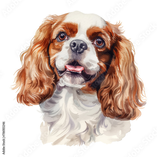Cavalier King Charles Spaniel dog watercolor good quality and good design