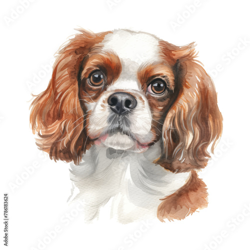 Cavalier King Charles Spaniel dog watercolor good quality and good design