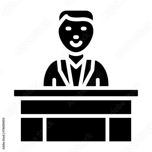 Receptionist glyph icon