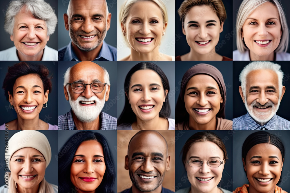 A diverse group of individuals displaying different facial expressions, including happiness, surprise, anger, and confusion A diverse group of individuals displaying different facial expressions, including happiness, surprise, anger, and confusion