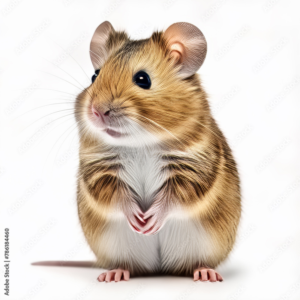 Hamster isolated on white background. 3D illustration. Studio shot. Hamster isolated on white background. 3D illustration. Studio shot.