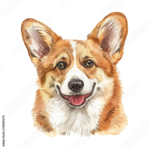 corgi dog watercolor good quality and good design