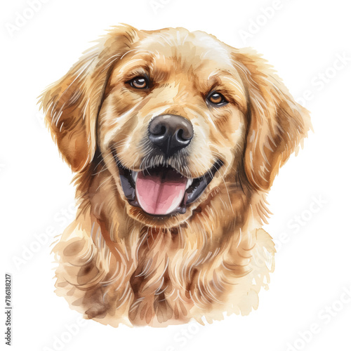 Golden Retriever dog watercolor good quality and good design
