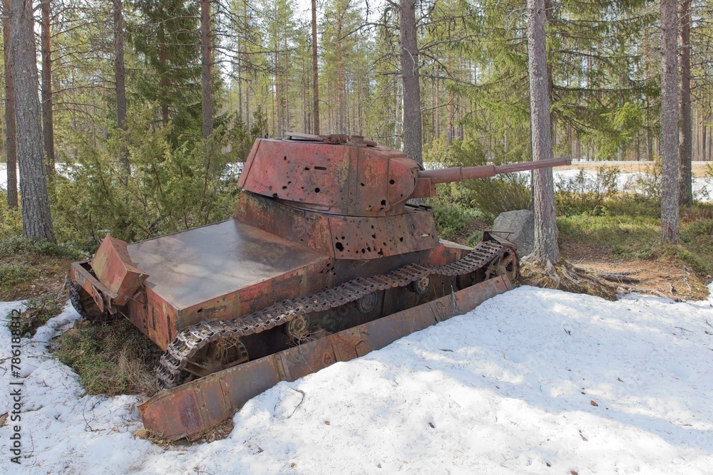 Old Finnish tank from the Second World War.